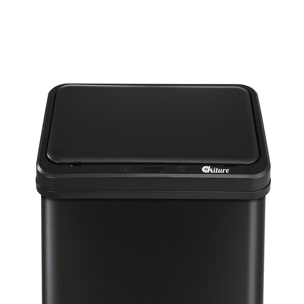 60L Motion Sensor Bin Stainless Steel Black