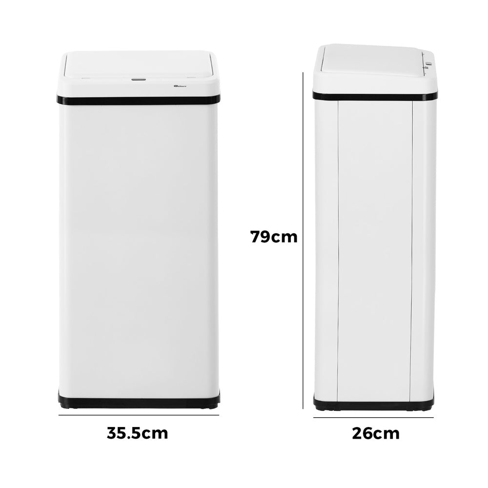 60L Motion Sensor Bin Kitchen White | Simpledeals