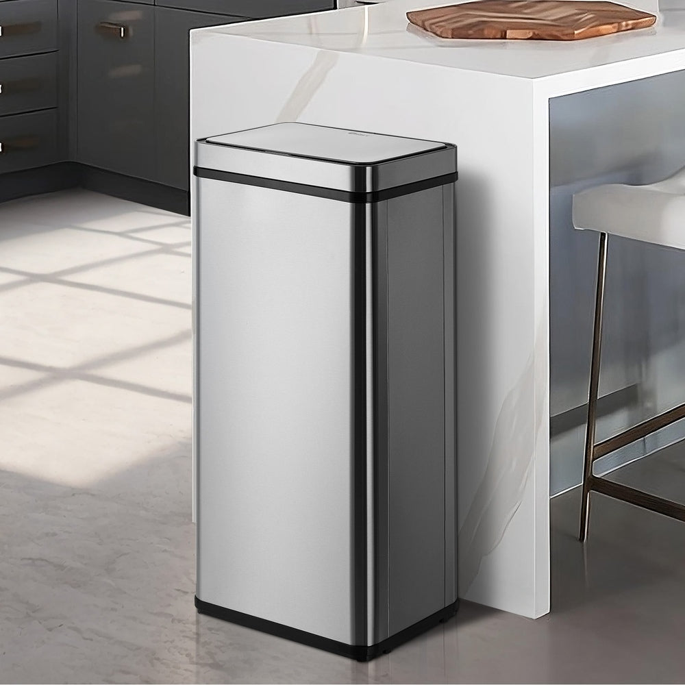 75L Motion Sensor Bin Automatic Rubbish Trash Can Black