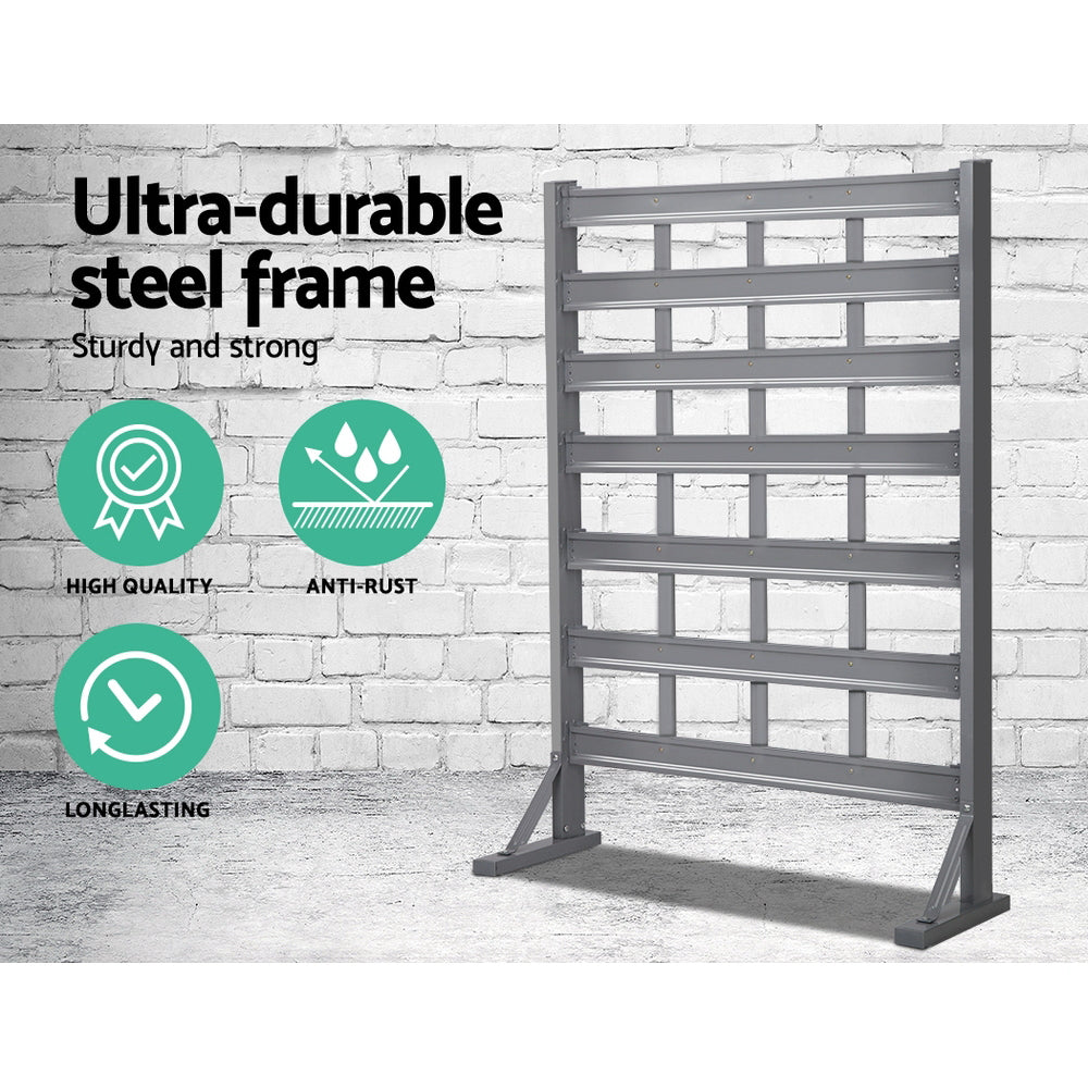 Free Standing Steel Storage Rack with 47 Bins Organizer Shelf Unit