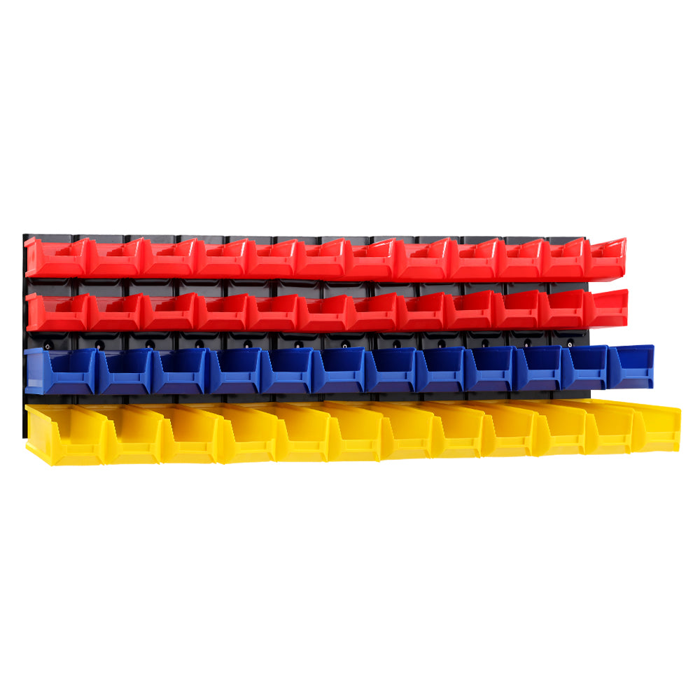 48 Storage Bin Rack Wall Mounted Peg Board | Tools Steel Work Garage