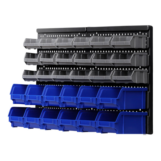 30 Storage Bin Rack Wall Mounted, Wall Storage Racks