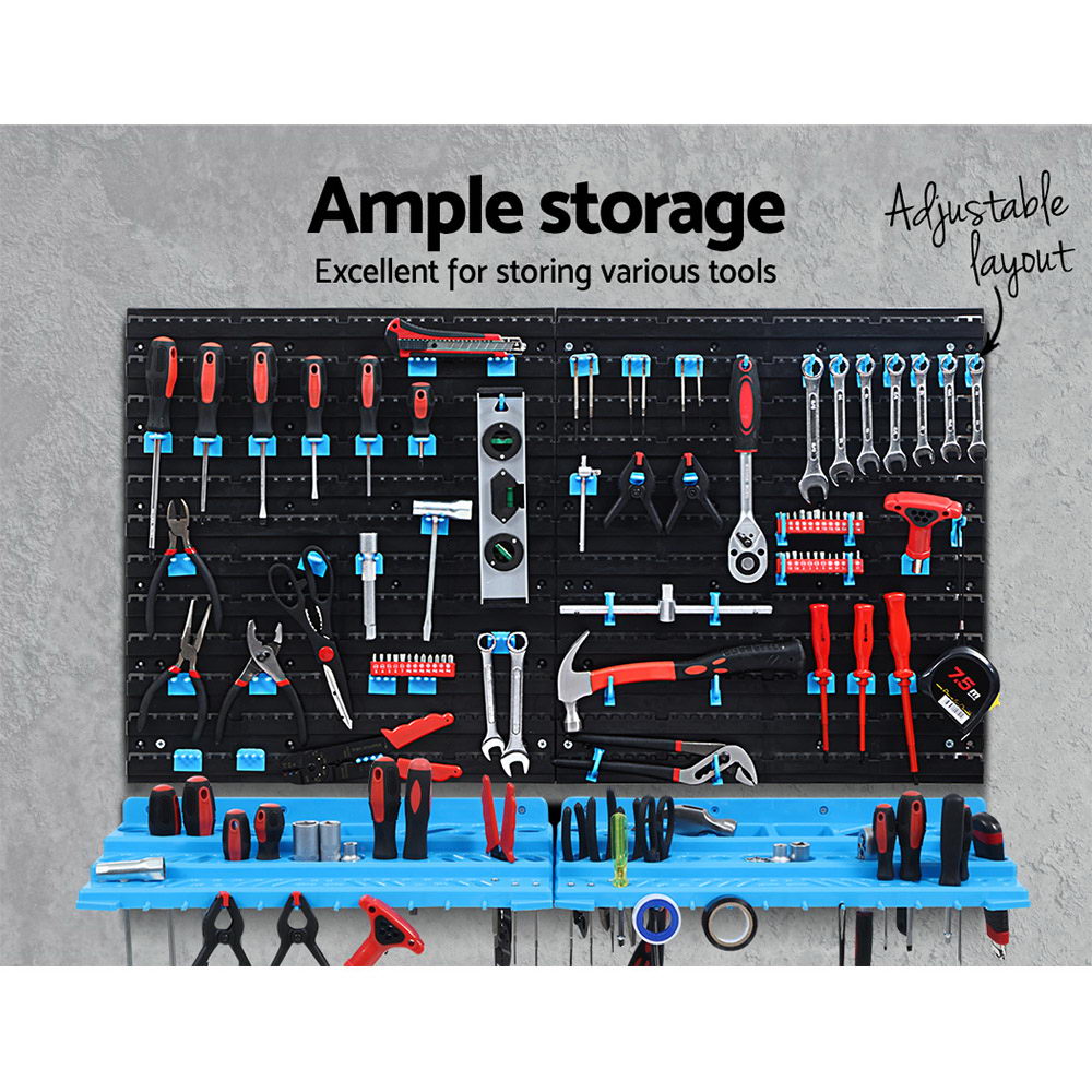 54-Bin Wall Mounted Storage Rack for Tools Organization