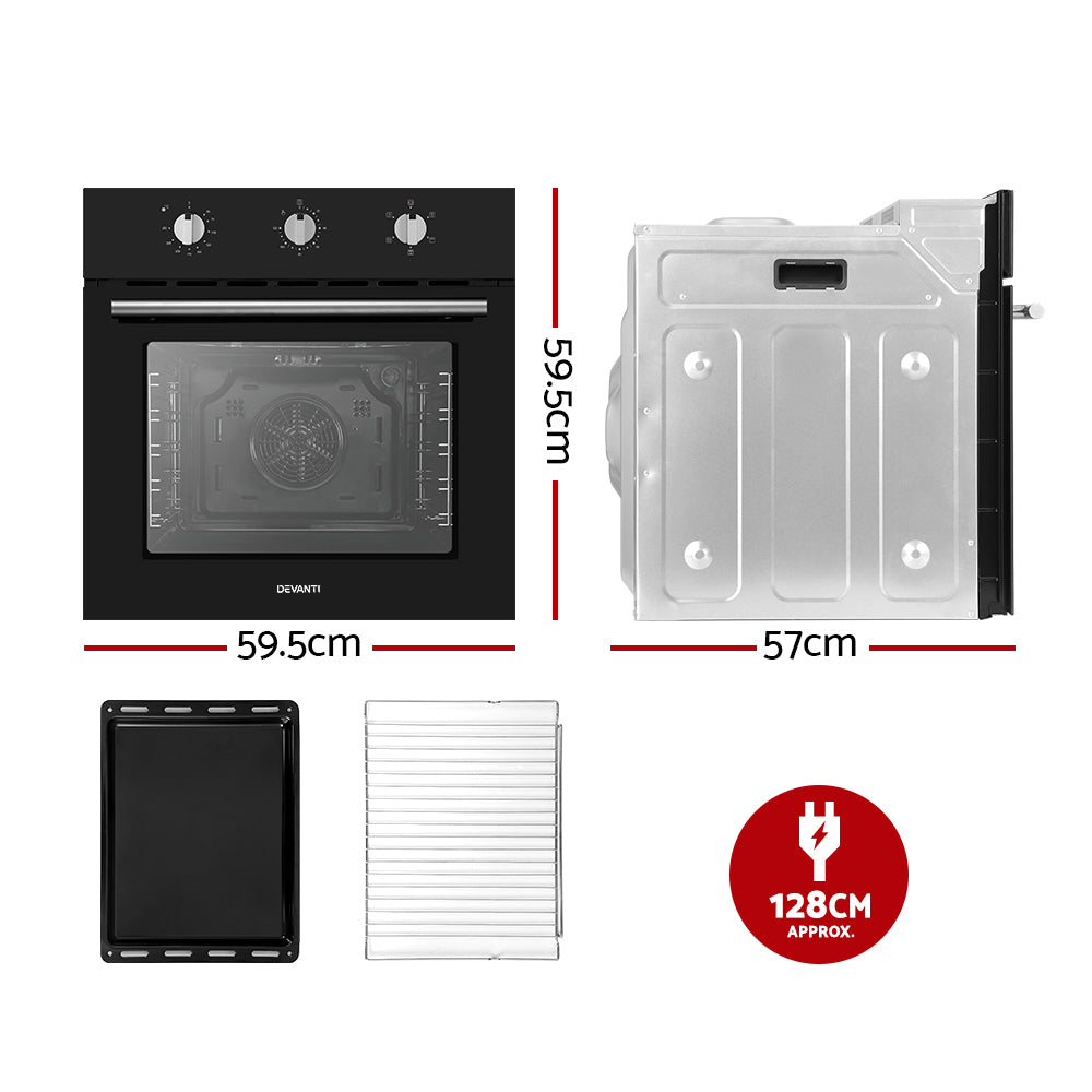 60cm Electric Built-In Wall Oven Stainless Steel Kitchen Appliance