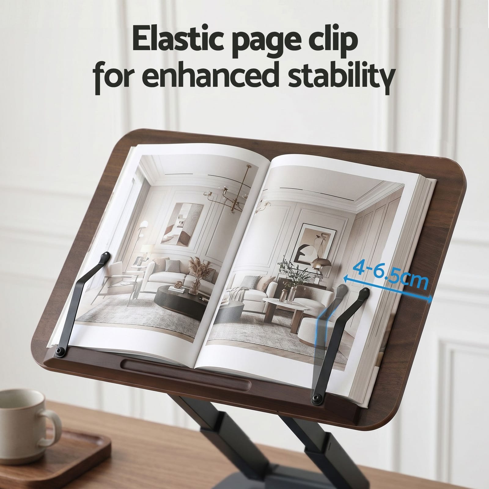 Telescopic Book Holder Oak Adjustable king
