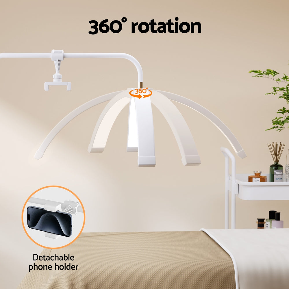 LED Beauty Light Half Moon Lamp Makeup Tattoo Eyelash Extensions Salon with Makeup Mirrors