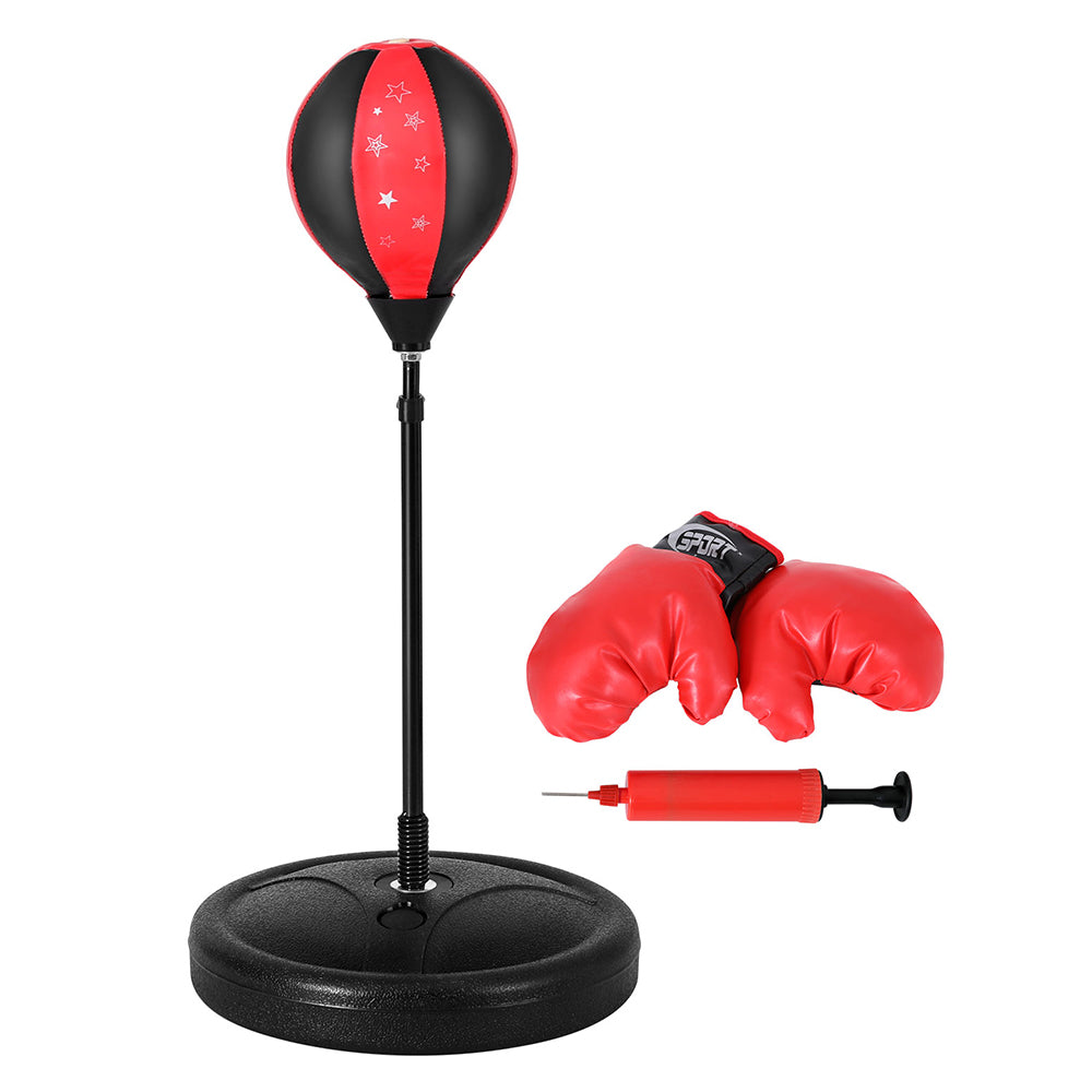 Boxing & Martial Arts - Punching Boxing Bag Stand Set Gloves with Pump Height Adjustable