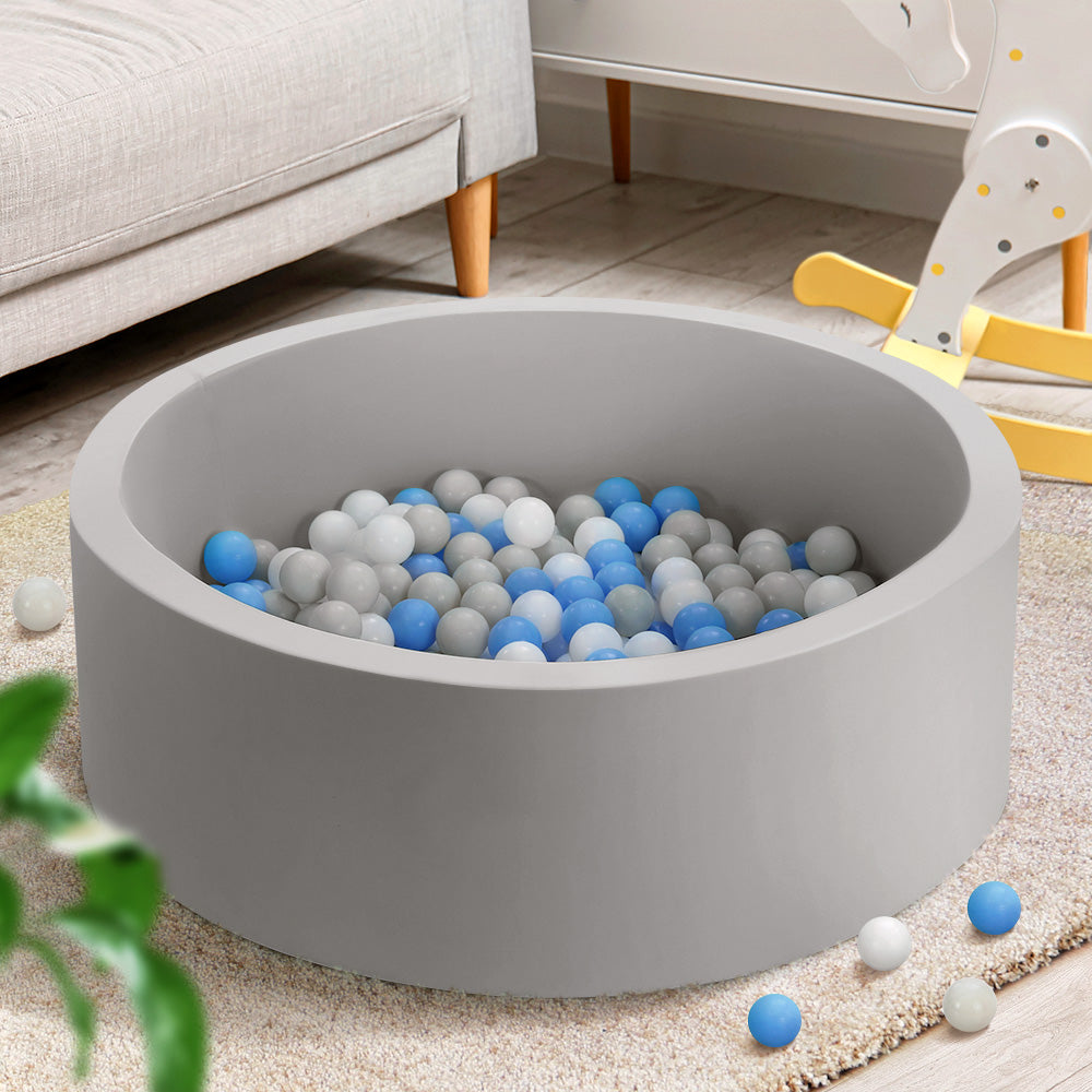 Kids Ocean Foam Ball Pit - 90x30CM Grey with Ball Pits & Play Pens