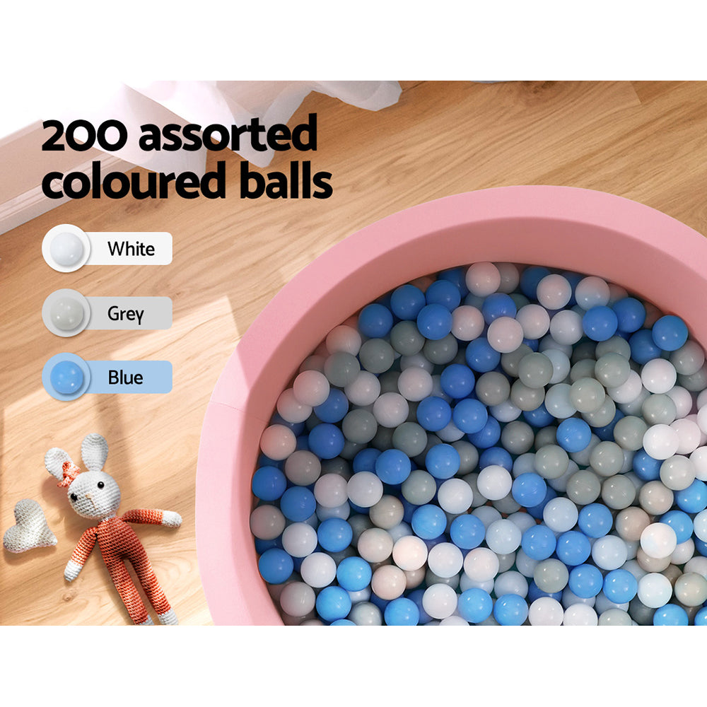 Kids Ball Pit 90X30Cm Ocean Foam Play Pool Barrier Toys Children Pink, Pink colour