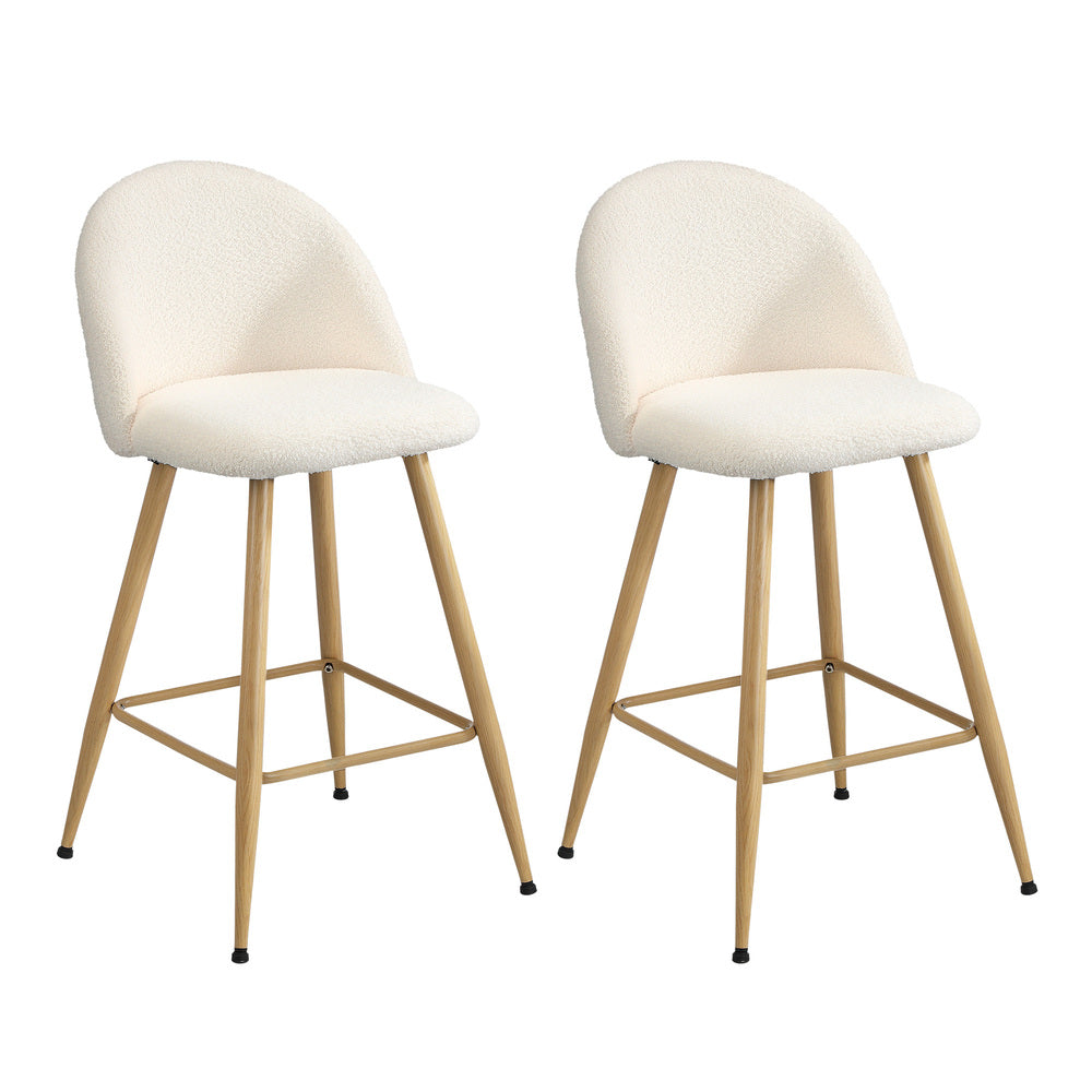 Bar Stools Kitchen Counter Stool Boucle Padded