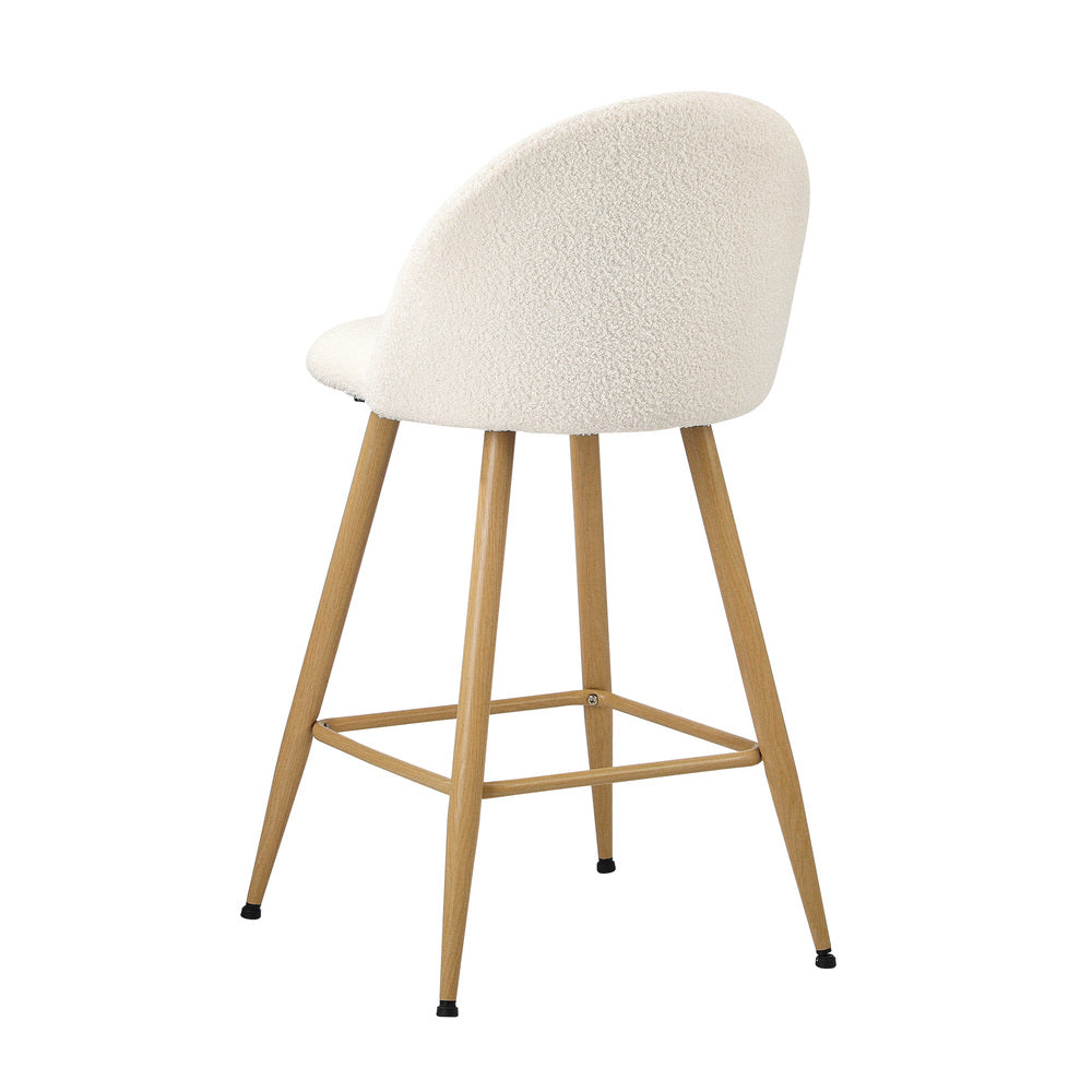 Bar Stools Kitchen Counter Stool Boucle Padded