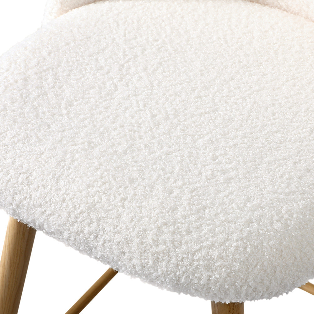 Bar Stools Kitchen Counter Stool Boucle Padded