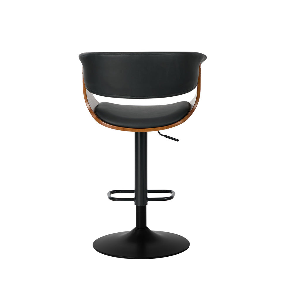 Swivel Bar Stools PU Leather Armrest Set 2 | Simpledeals