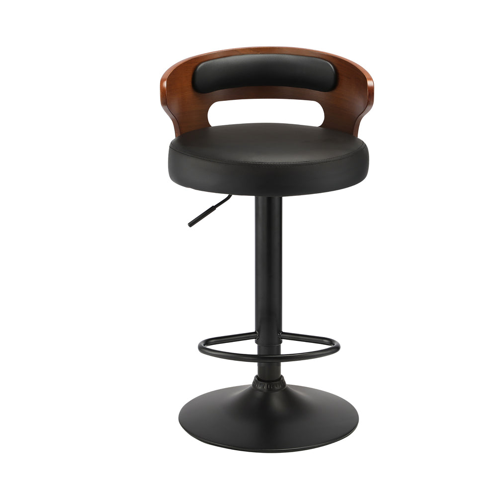 4x Bar Stools with Gas Lift Swivel Grey