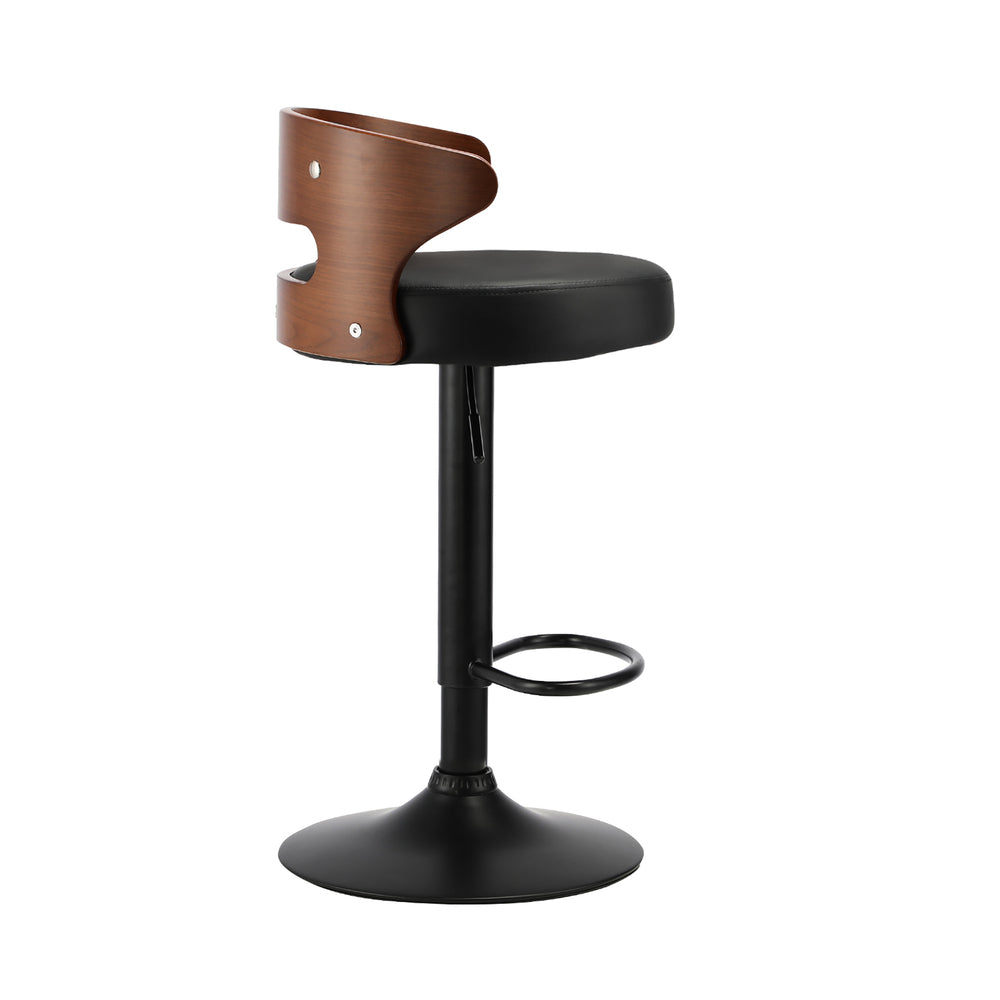 4x Bar Stools with Gas Lift Swivel Grey