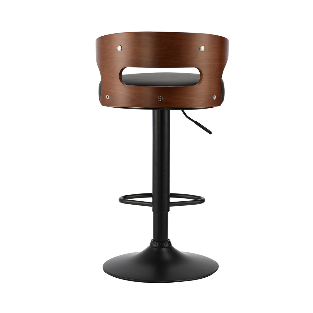 4x Bar Stools with Gas Lift Swivel Grey