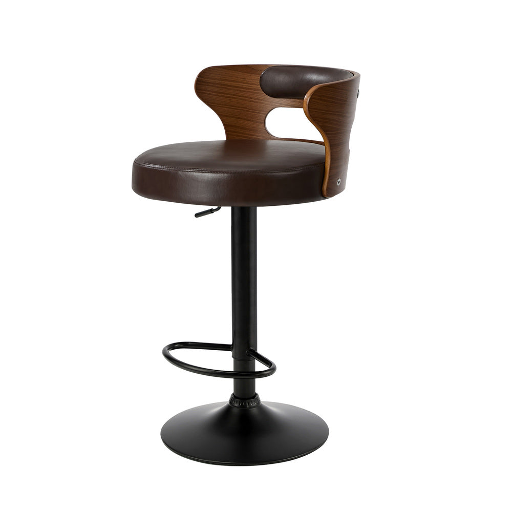 Swivel Bar Stools PU Leather Set of 2 | Simpledeals