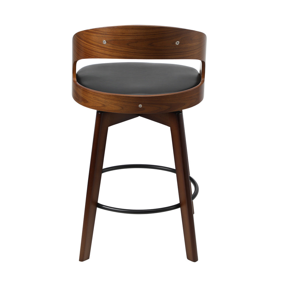 2x/4x Bar Stools Swivel PU Leather Black