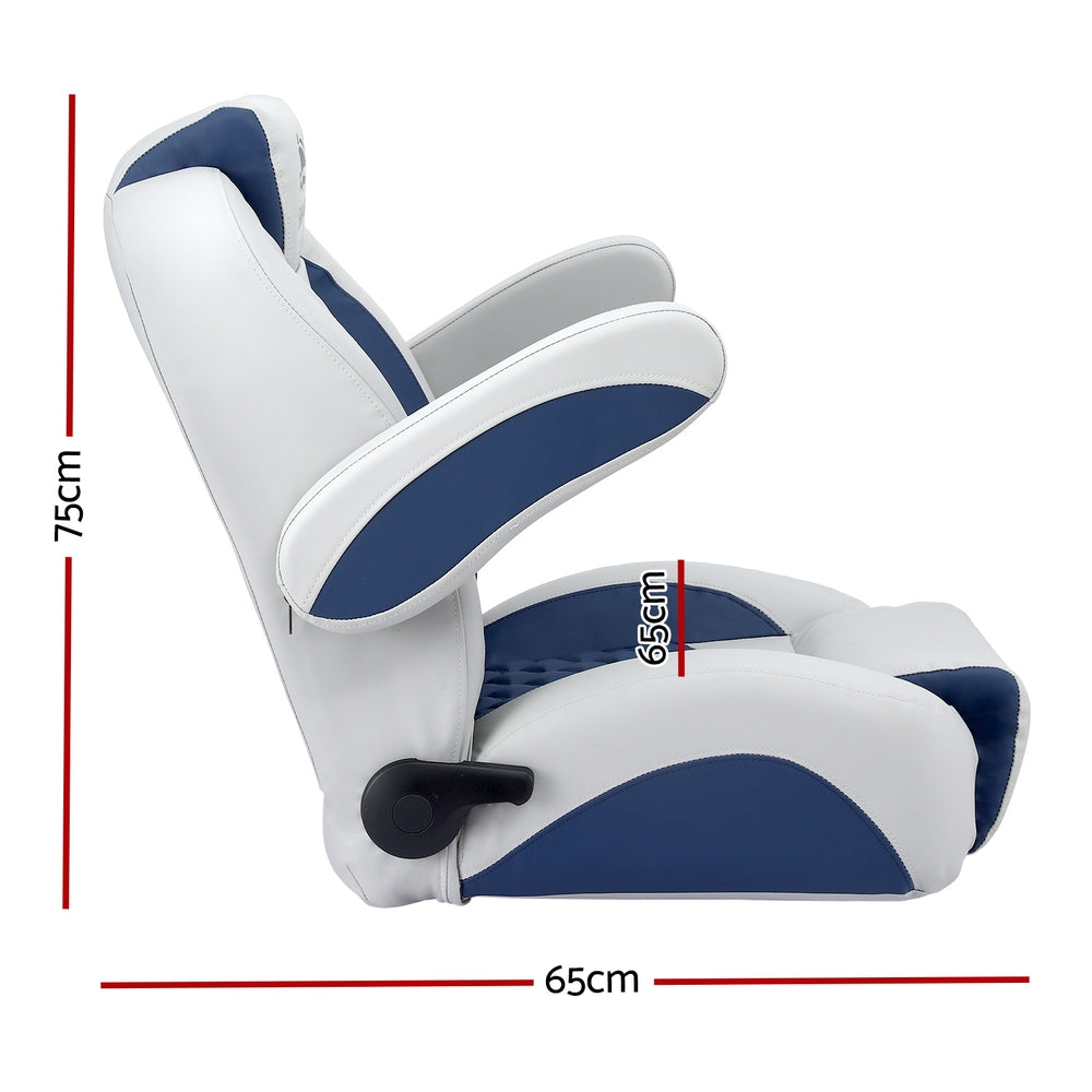 Reclining Captain Boat Seat 9a-155a Degree Recline, 19cm Thick Cushion