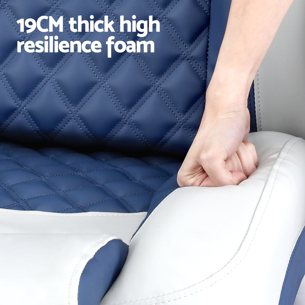 Reclining Captain Boat Seat 9a-155a Degree Recline, 19cm Thick Cushion