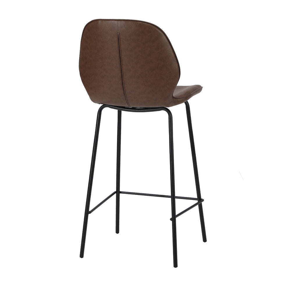 Bar Stools Set of 4 High Back PU Leather | Simpledeals