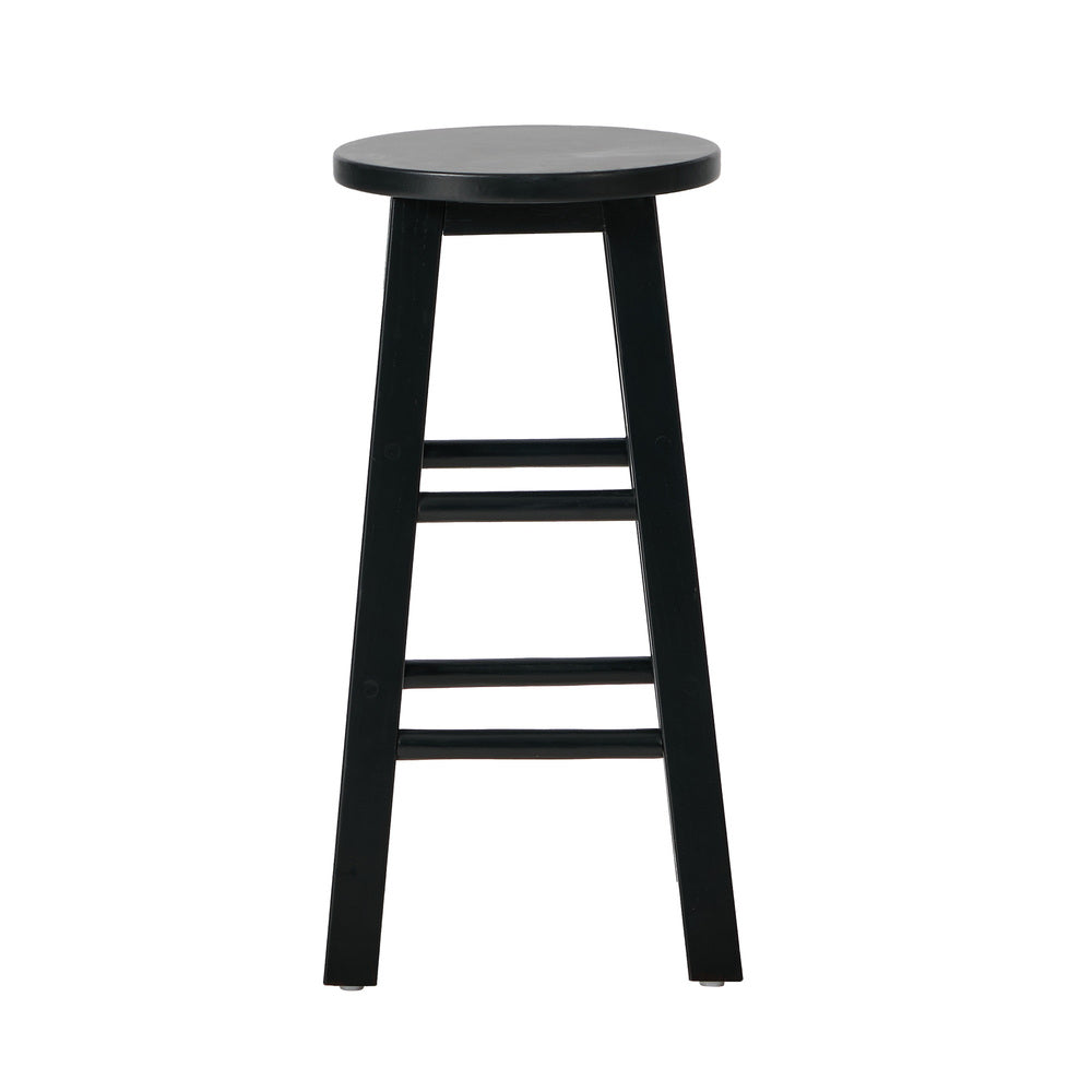 Bar Stools Set 4 Round Kitchen Counter Black | Simpledeals
