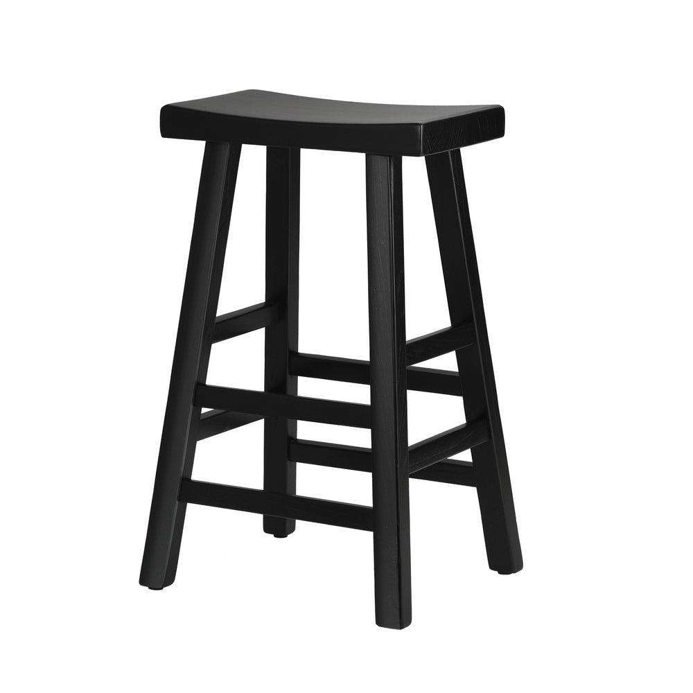 Bar Stools Wooden Counter Chairs Black/Natural