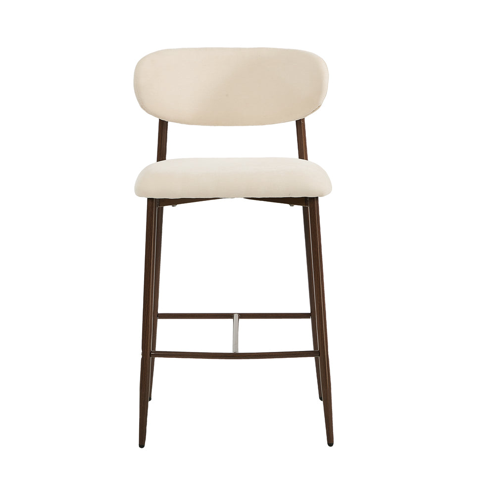 Bar Stool Walnut Boucle 51.5x46x95.5cm