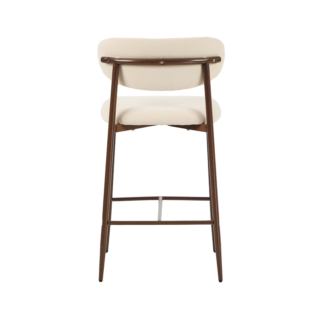 Bar Stool Walnut Boucle 51.5x46x95.5cm