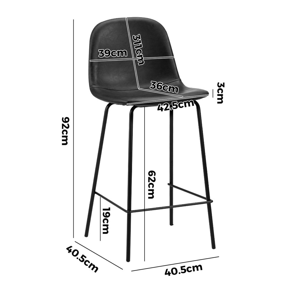 Bar Stools Kitchen Dining Chair PU Leather