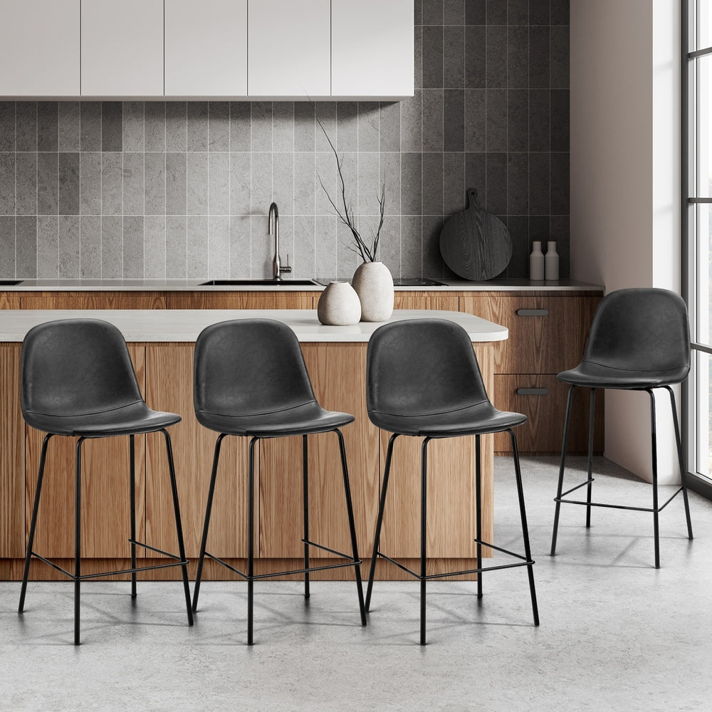 Bar Stools Kitchen Dining Chair PU Leather
