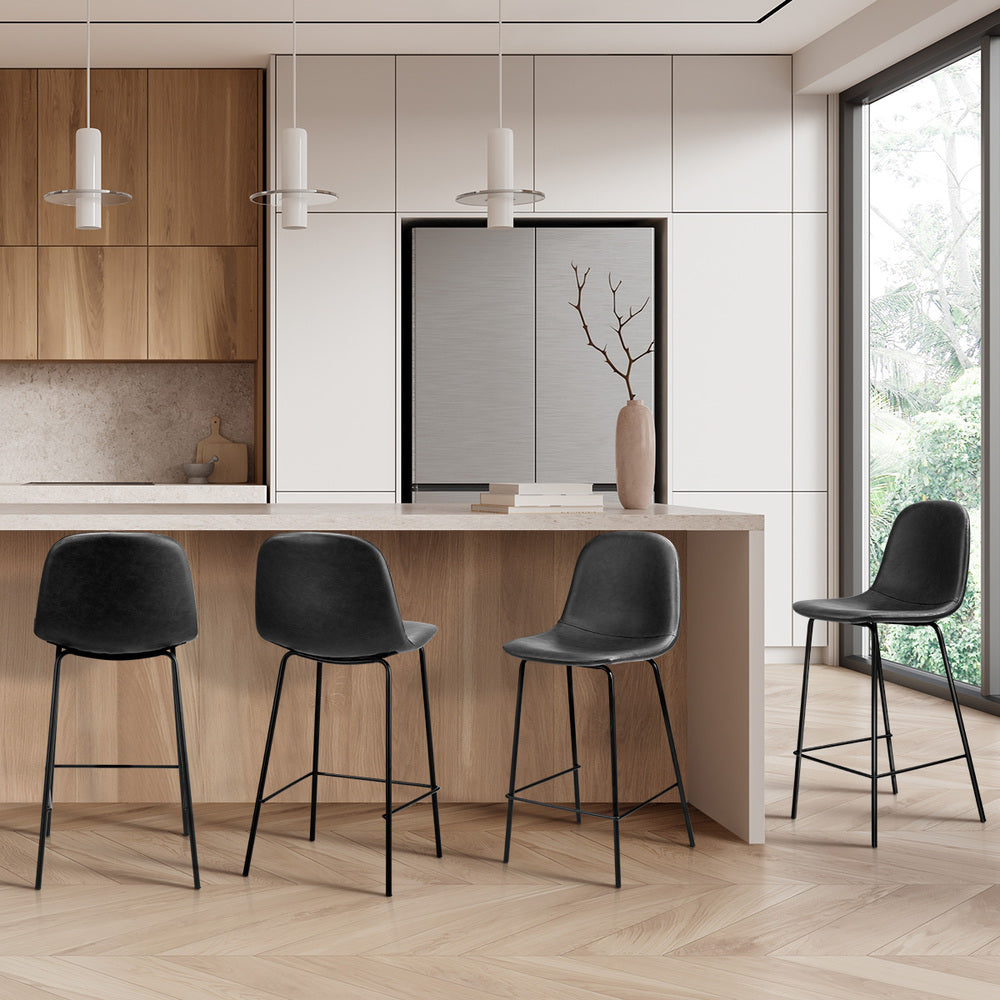 Bar Stools Kitchen Dining Chair PU Leather