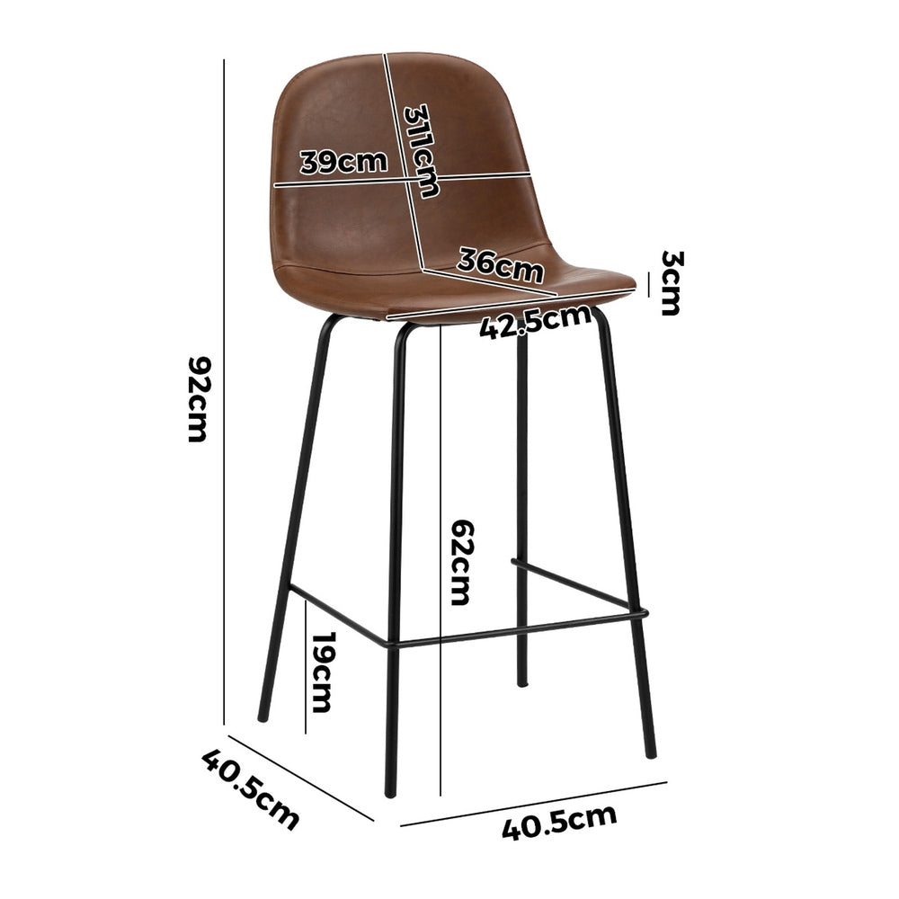 Bar Stools Kitchen Dining Chair PU Leather