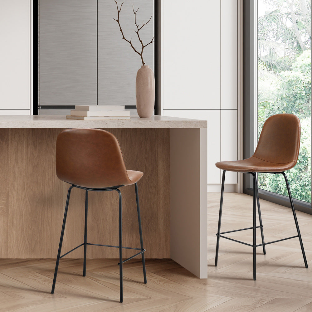Bar Stools Kitchen Dining Chair PU Leather