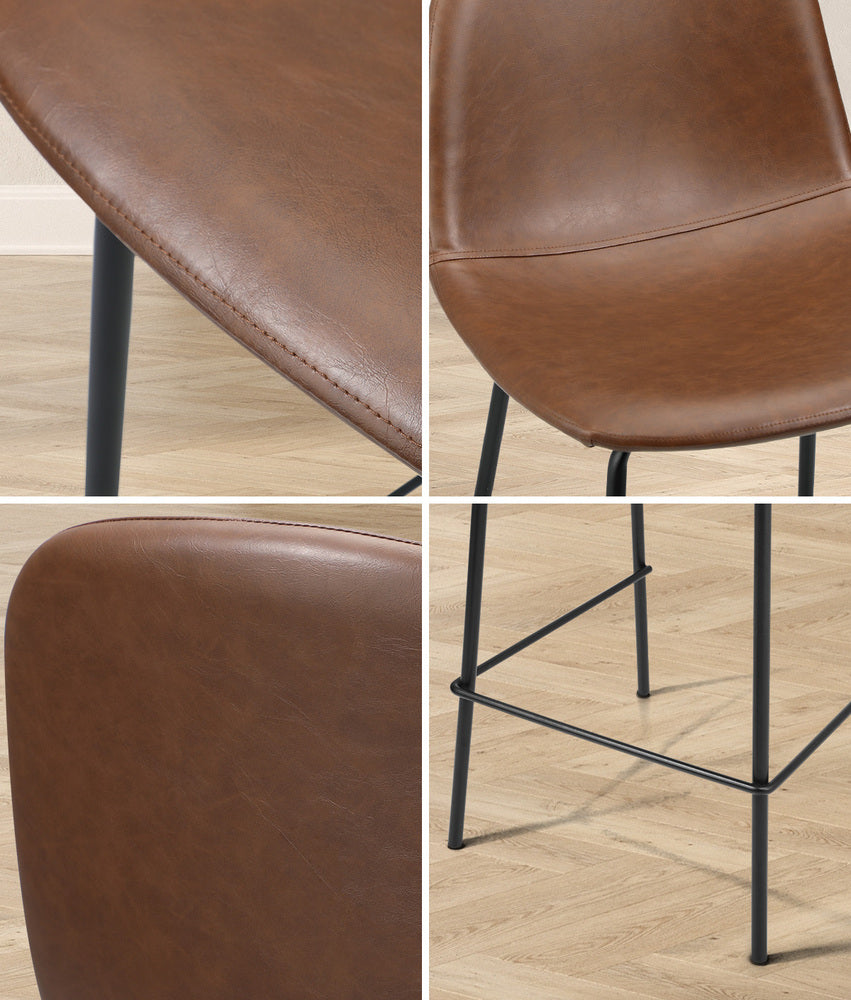 Bar Stools Kitchen Dining Chair PU Leather