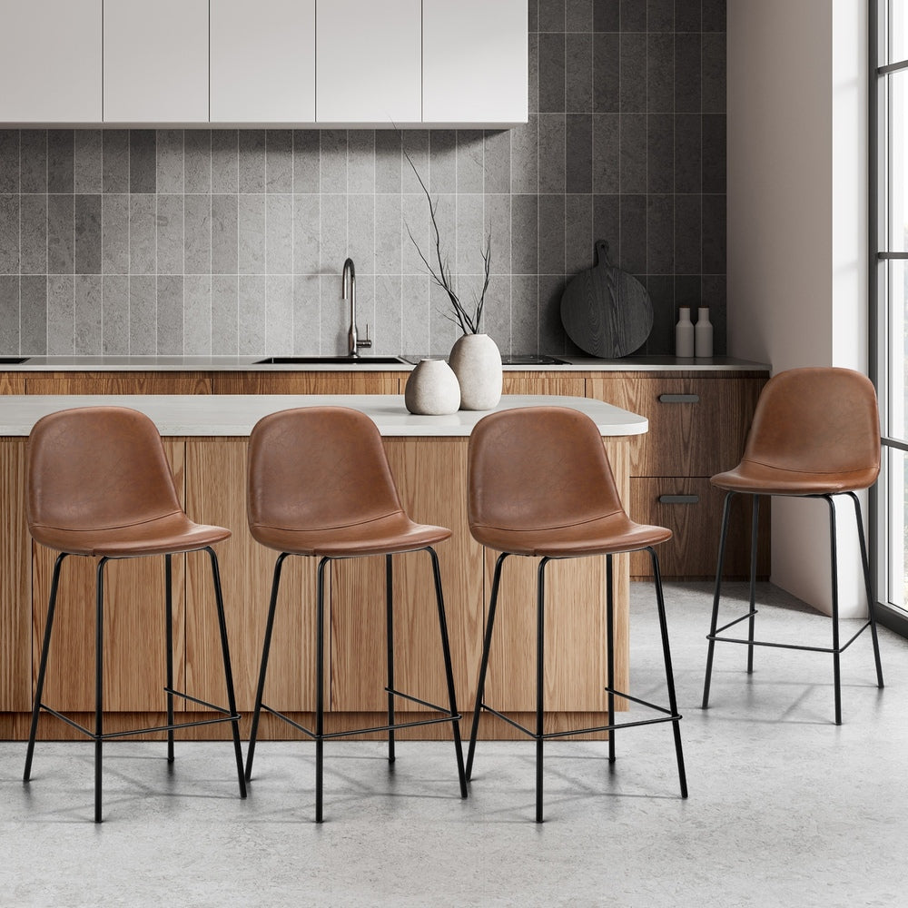 Bar Stools Kitchen Dining Chair PU Leather