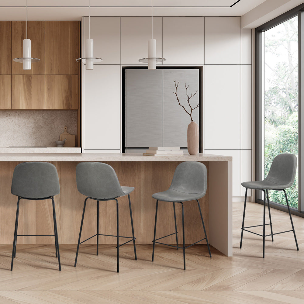 Bar Stools Kitchen Dining Chair PU Leather