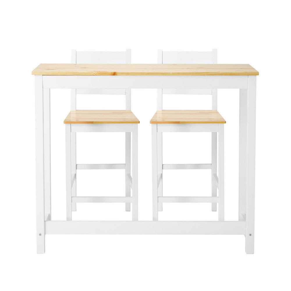 3PCS Bar Set Cafe Table&2 Stools