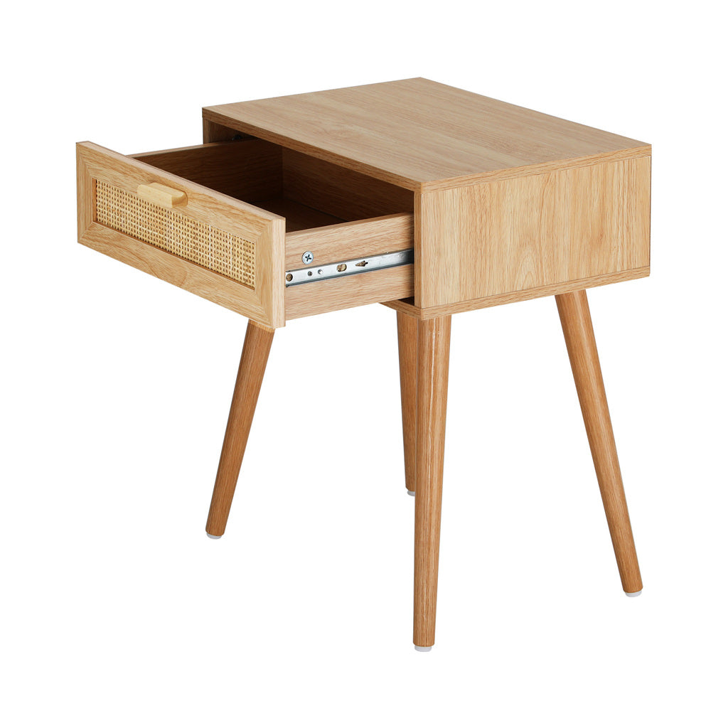 Bedside Tables Set of 2 Rattan
