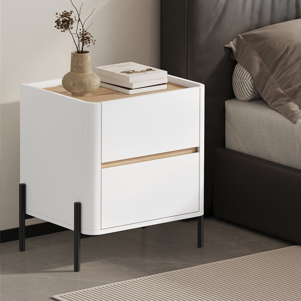 White bedside table 48x40x55cm