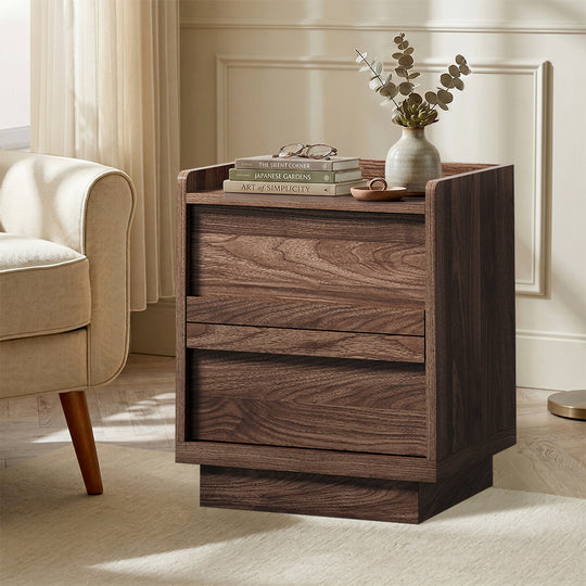 Walnut bedside table 40x35x47cm, view 8