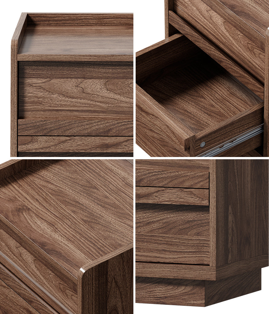 Walnut bedside table 40x35x47cm, view 9