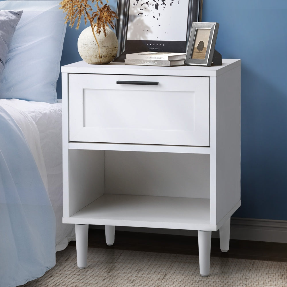 Bedside Table Nightstand Bedroom Storage Cabinet