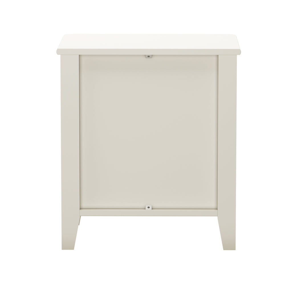 Bedside Table 2 Drawers White 45x35x50cm