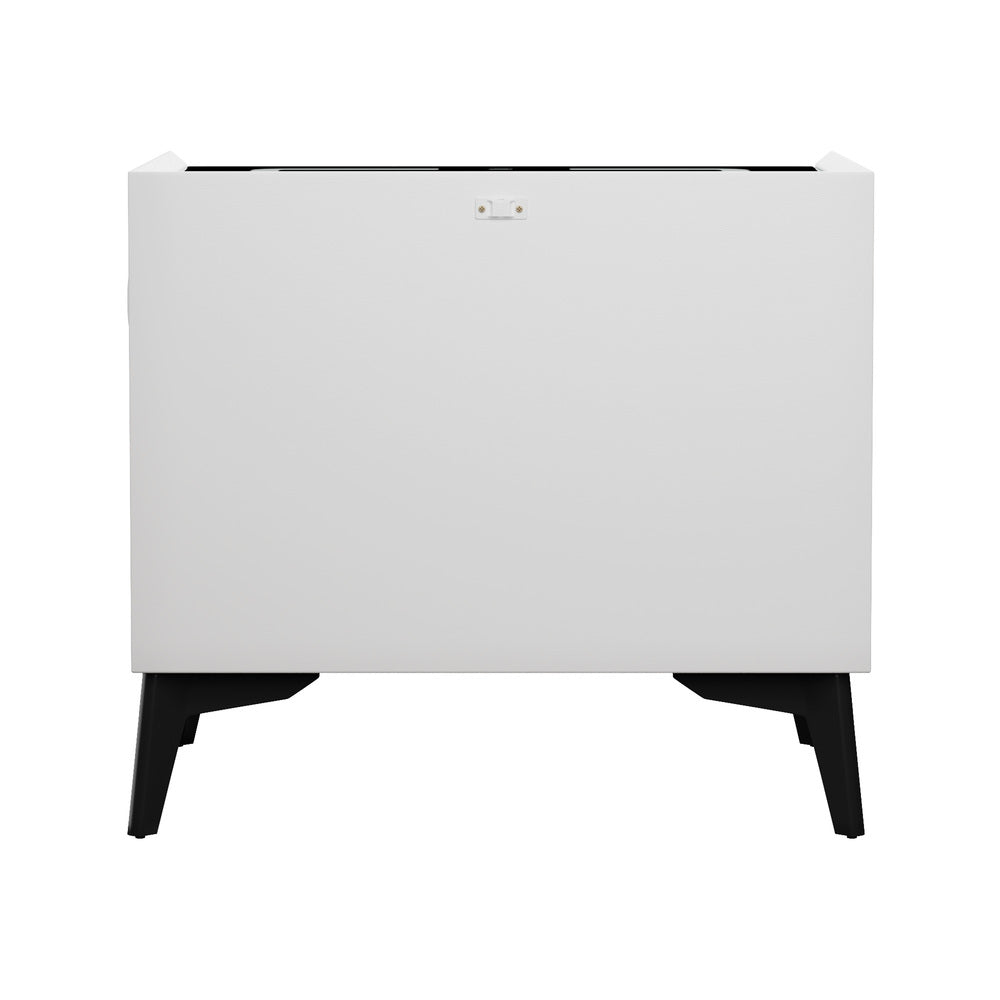 Smart Bedside Table Wireless Charging LED 2 Drawers