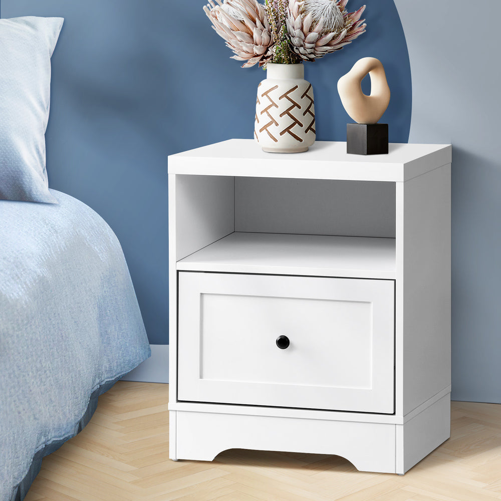 Bedside Tables Drawers Bedroom Hamptons Furniture Storage Cabinet
