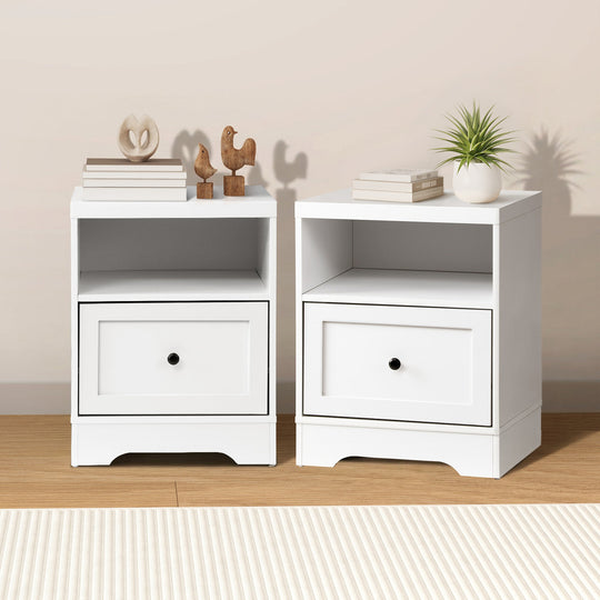 2PCS Bedside Tables Nightstand Hamptons Furniture