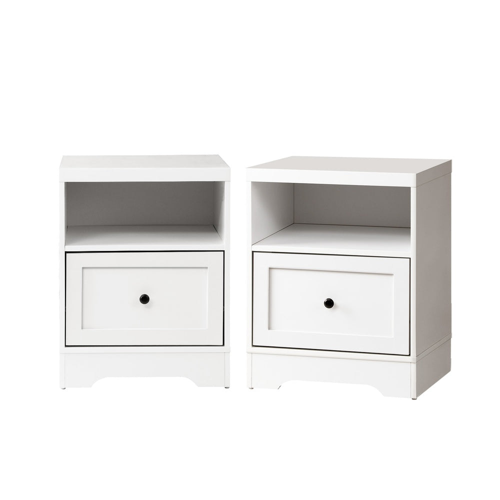 2PCS Bedside Tables Nightstand Hamptons Furniture