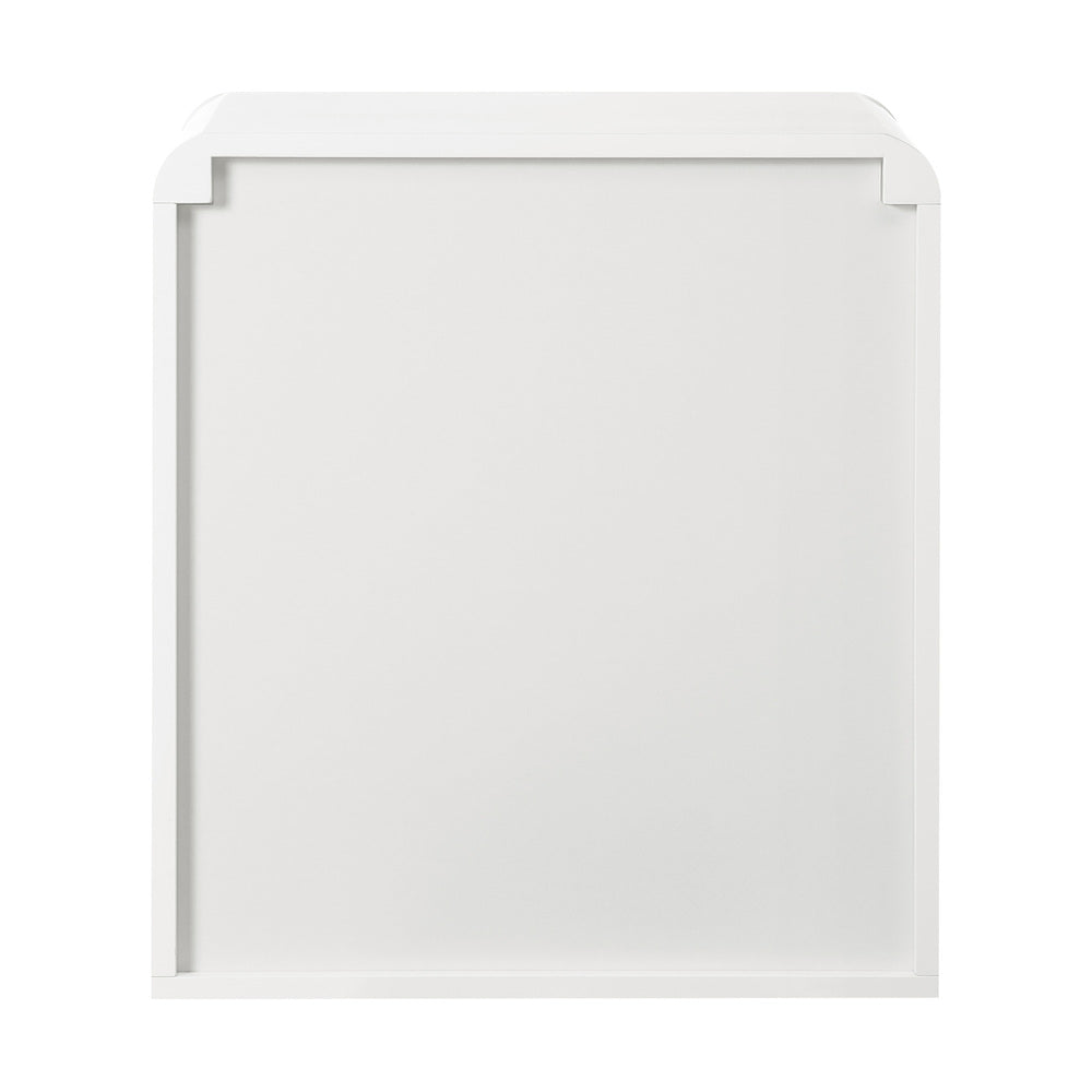 Bedside Tables Set of 2 Display Shelf White