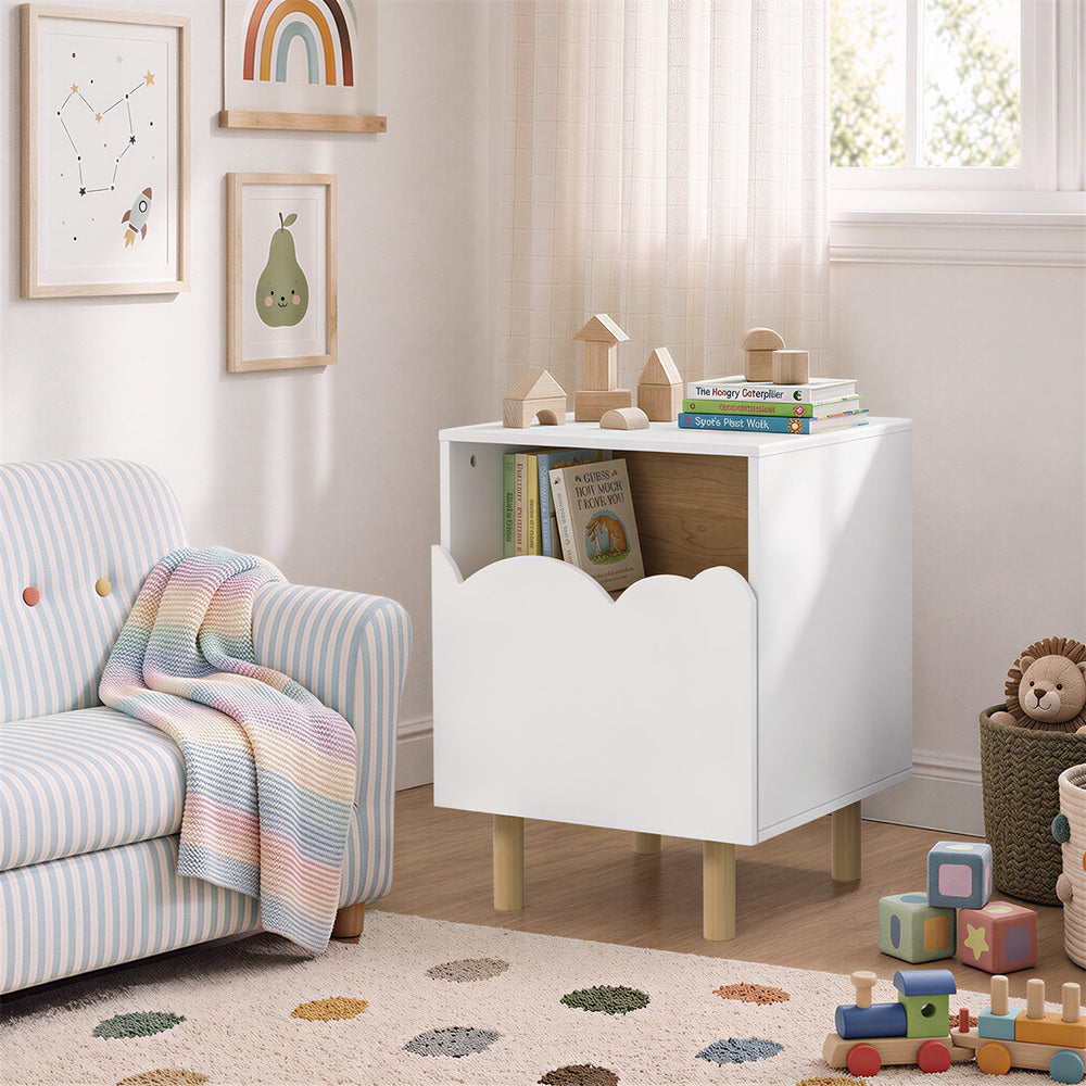 Natural bedside table 40x39.5x55cm, view 6